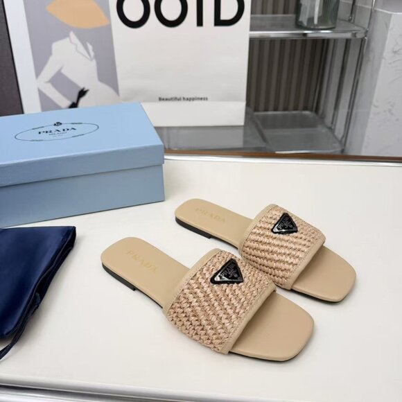 Prada Off-White Women's Slides